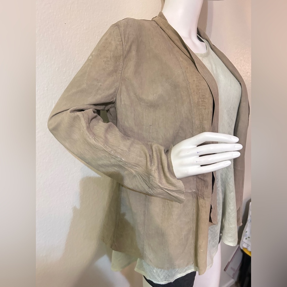 Sylvie Schimmel Jacket Lightweight Open Front Waterfall Outwear Cardig
